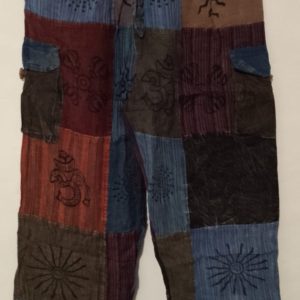 Patchwork Straight Leg Pants 4 pocket L