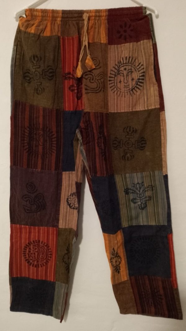 Patchwork Straight Leg Pants 2 pocket L