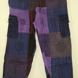 Patchwork Straight Leg Pants 4 pocket  M