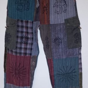 Patchwork Straight Leg Pants 4 pocket S