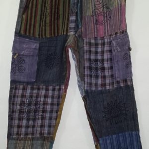 Patchwork Straight Leg Pants 4 pocket S