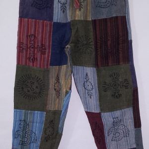 Patchwork Straight Leg Pants 2 pocket S