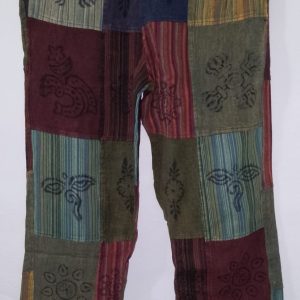 Patchwork Straight Leg Pants 2 pocket S