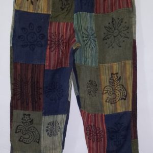 Patchwork Straight Leg Pants 2 pocket S