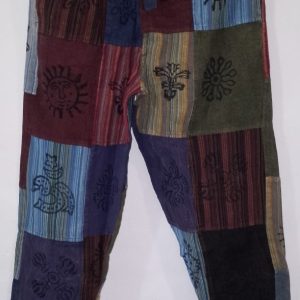 Patchwork Straight Leg Pants 2 pocket S