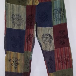 Patchwork Straight Leg Pants 2 pocket S