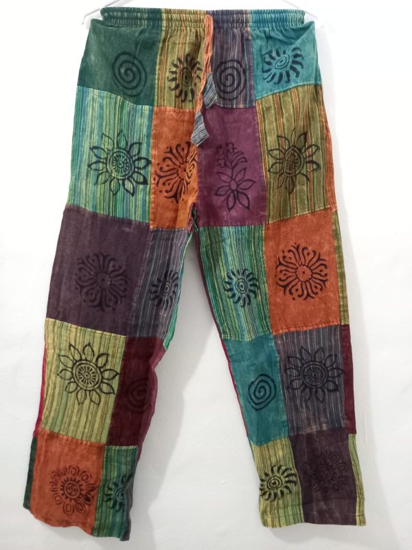 Patchwork Straight Leg Pants S