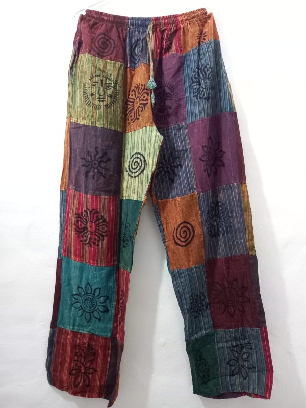 Patchwork Straight Leg Pants XXXL