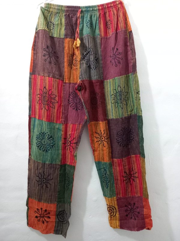 Patchwork Straight Leg Pants XXXL