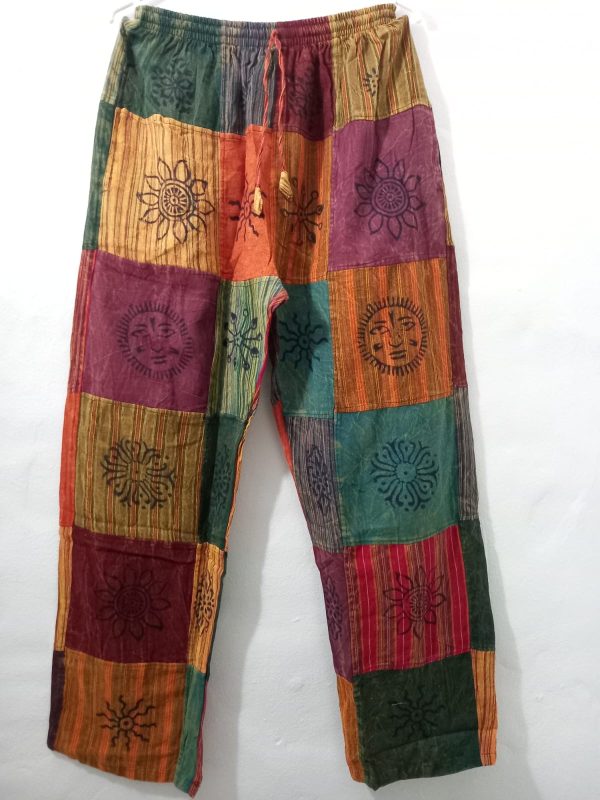 Patchwork Straight Leg Pants XXXL