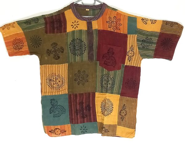 Patchwork short sleeve  XXXL
