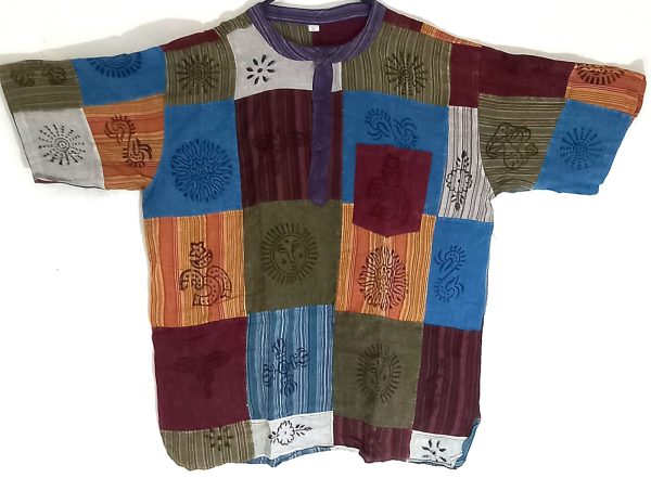 Patchwork short sleeve  XXXL