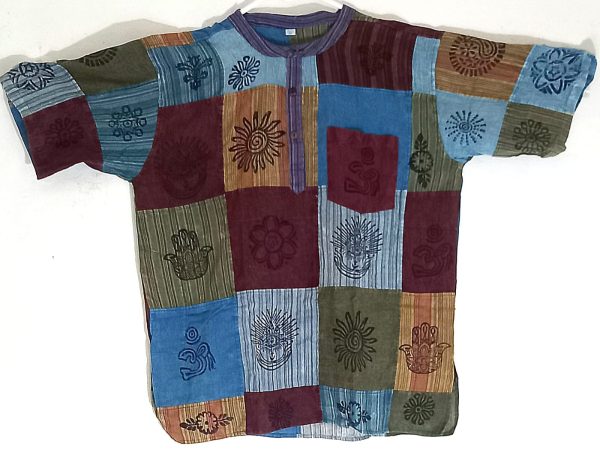 Patchwork short sleeve  XXXL