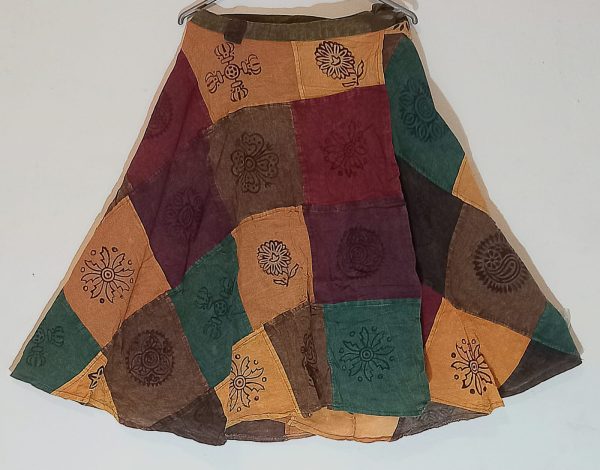 Patchwork rafer skirt short M