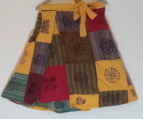 Patchwork rafer skirt short M