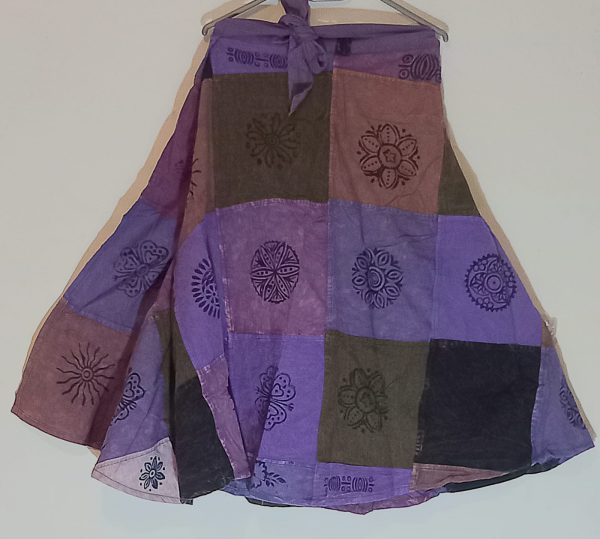 Patchwork rafer skirt long L