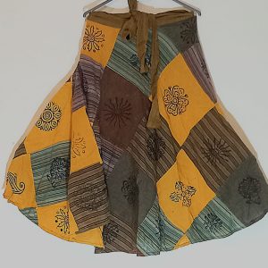 Patchwork rafer skirt long L