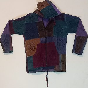Long Sleeve patch Hoodie zip Jacket L