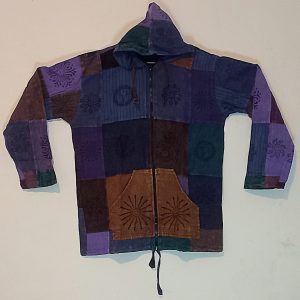 Long Sleeve patch Hoodie zip Jacket XL