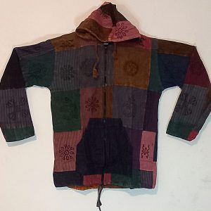 Long Sleeve patch Hoodie zip Jacket XL