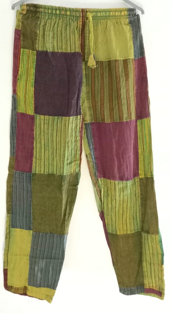 Patch work straight leg no pic 2 pockets S