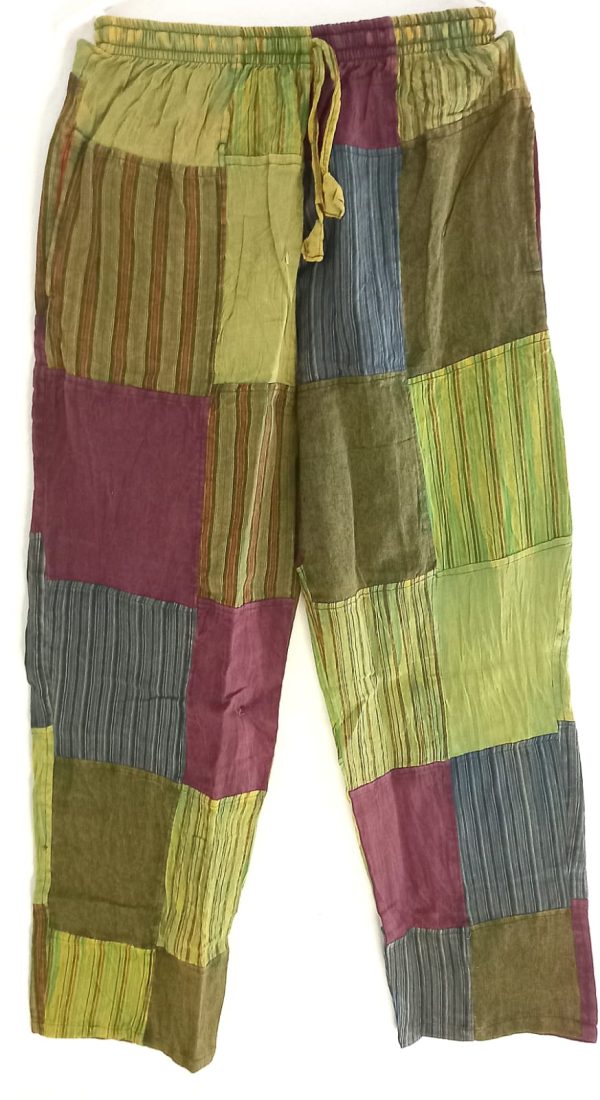 Patch work straight leg no pic 2 pockets L