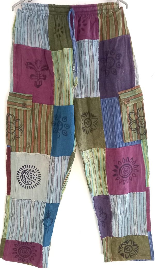 Patch work straight leg 4 pockets L