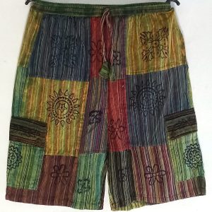 Patch stripe shorts L