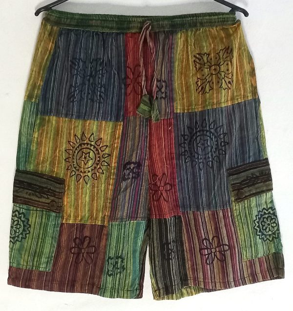 Patch stripe shorts L