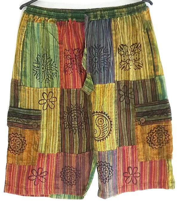 Patch stripe shorts XL