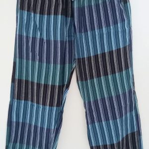 Cotton mixed stripe blue pants M